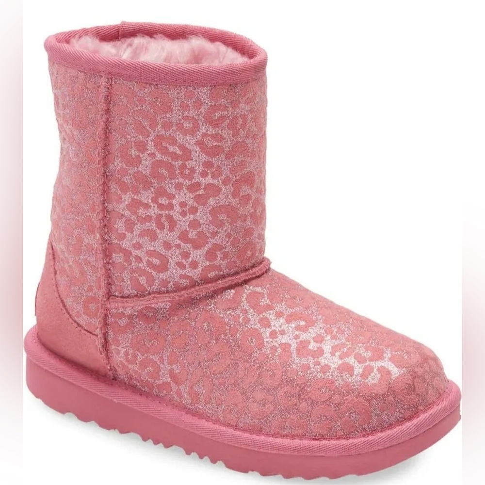 Girls Classic II 💕Pink Glitter Leopard 🐆 boot 🥾